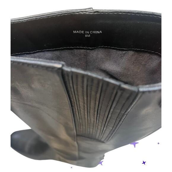 Banana Republic NWT Leather Riding Boot Full Zip Black Sz 8 - Picture 9 of 11